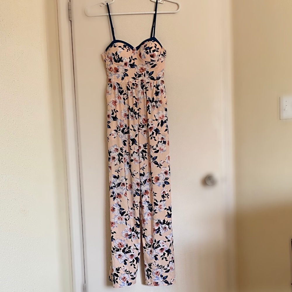 Pink Floral Jumpsuit